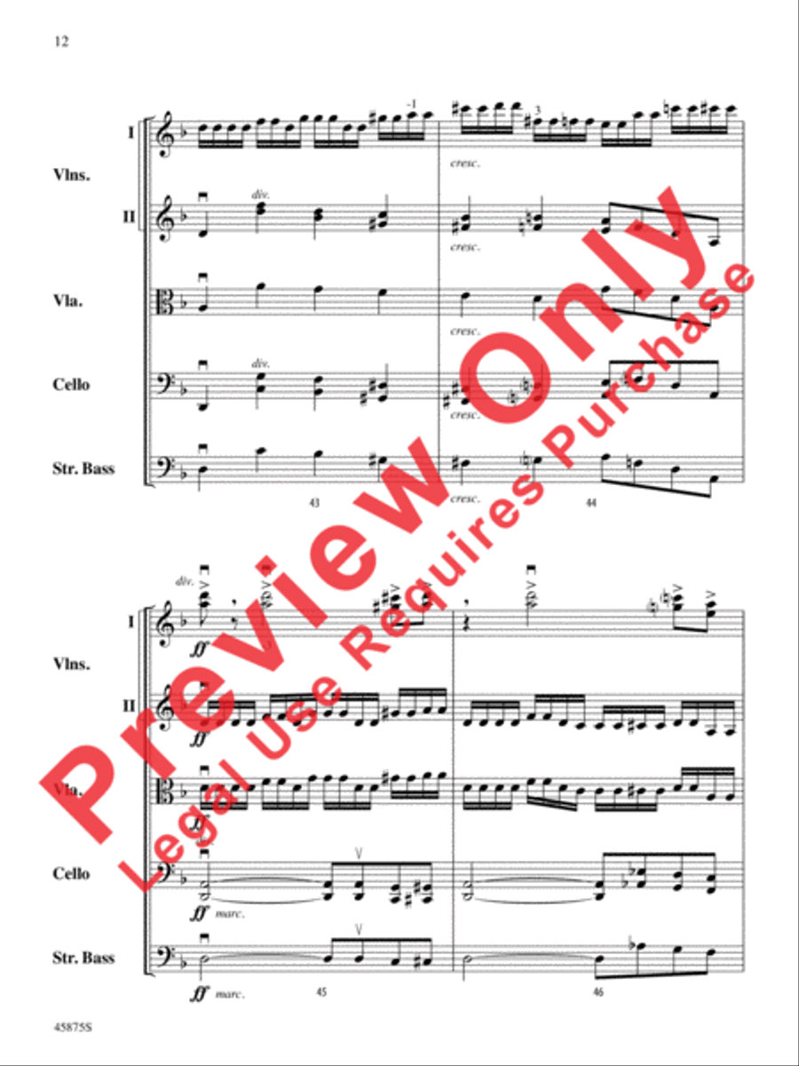 Swamp Thang Swamp Thang String Orchestra scores gallery preview page 12