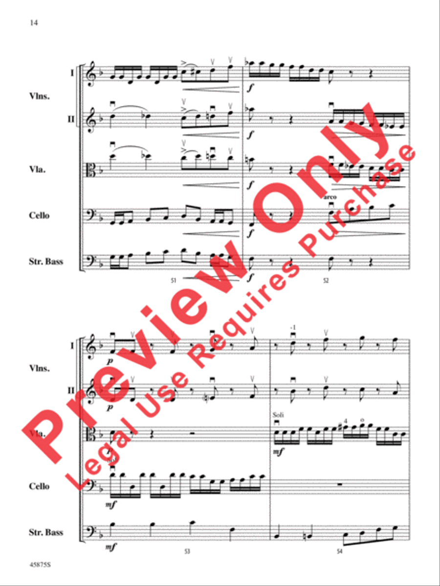 Swamp Thang Swamp Thang String Orchestra scores gallery preview page 14