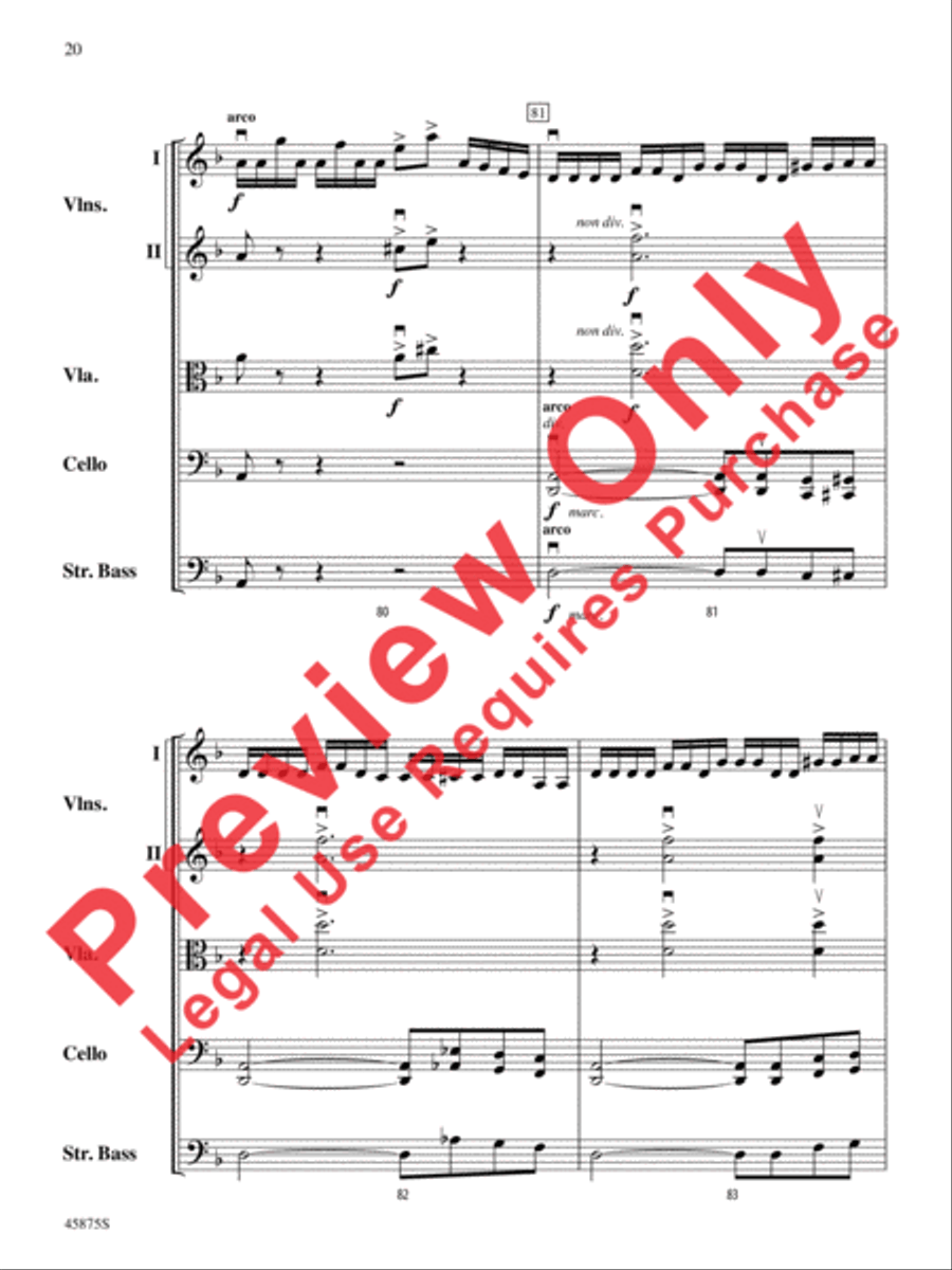 Swamp Thang Swamp Thang String Orchestra scores gallery preview page 20