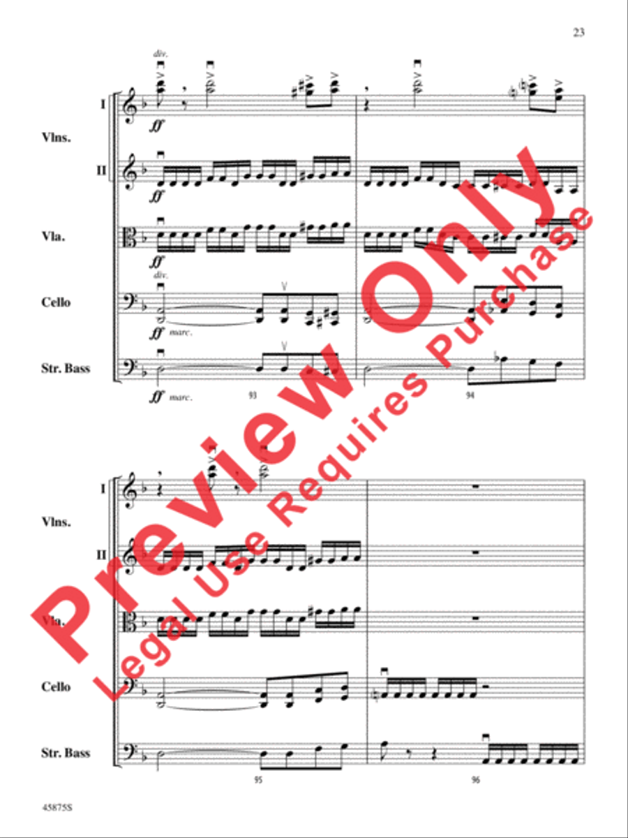 Swamp Thang Swamp Thang String Orchestra scores gallery preview page 23