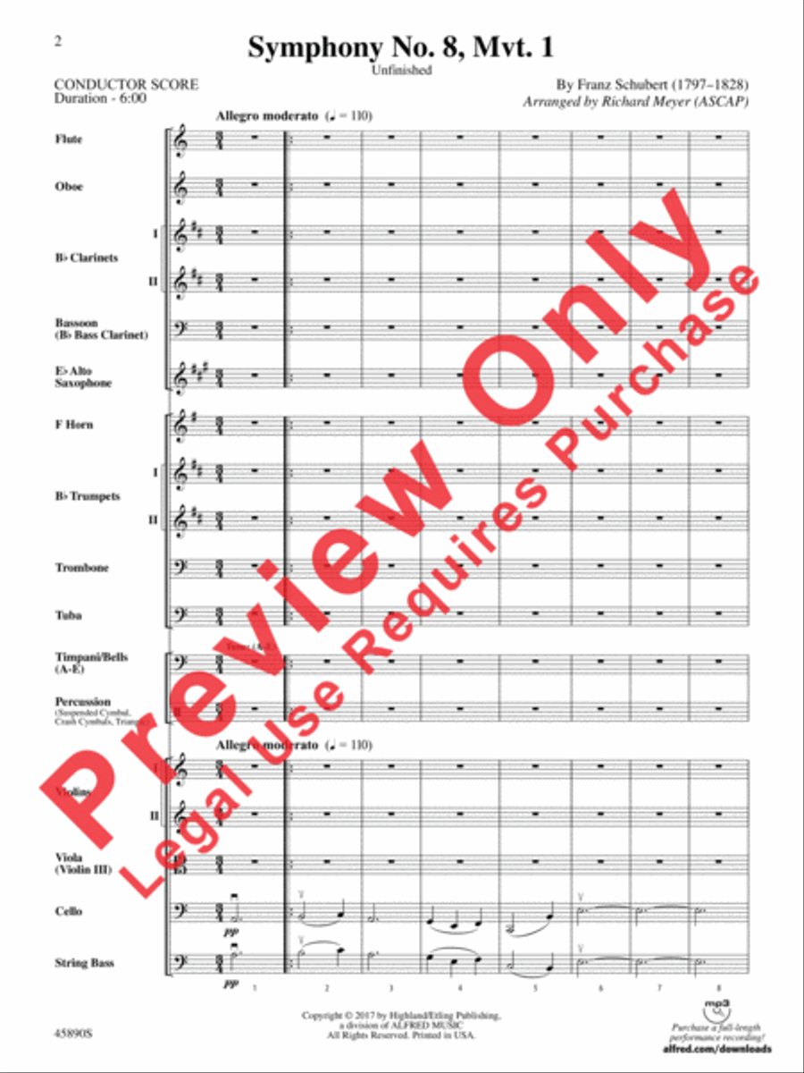 Symphony No. 8, Mvt. 1 Symphony No. 8, Mvt. 1 Full Orchestra scores gallery preview page 2