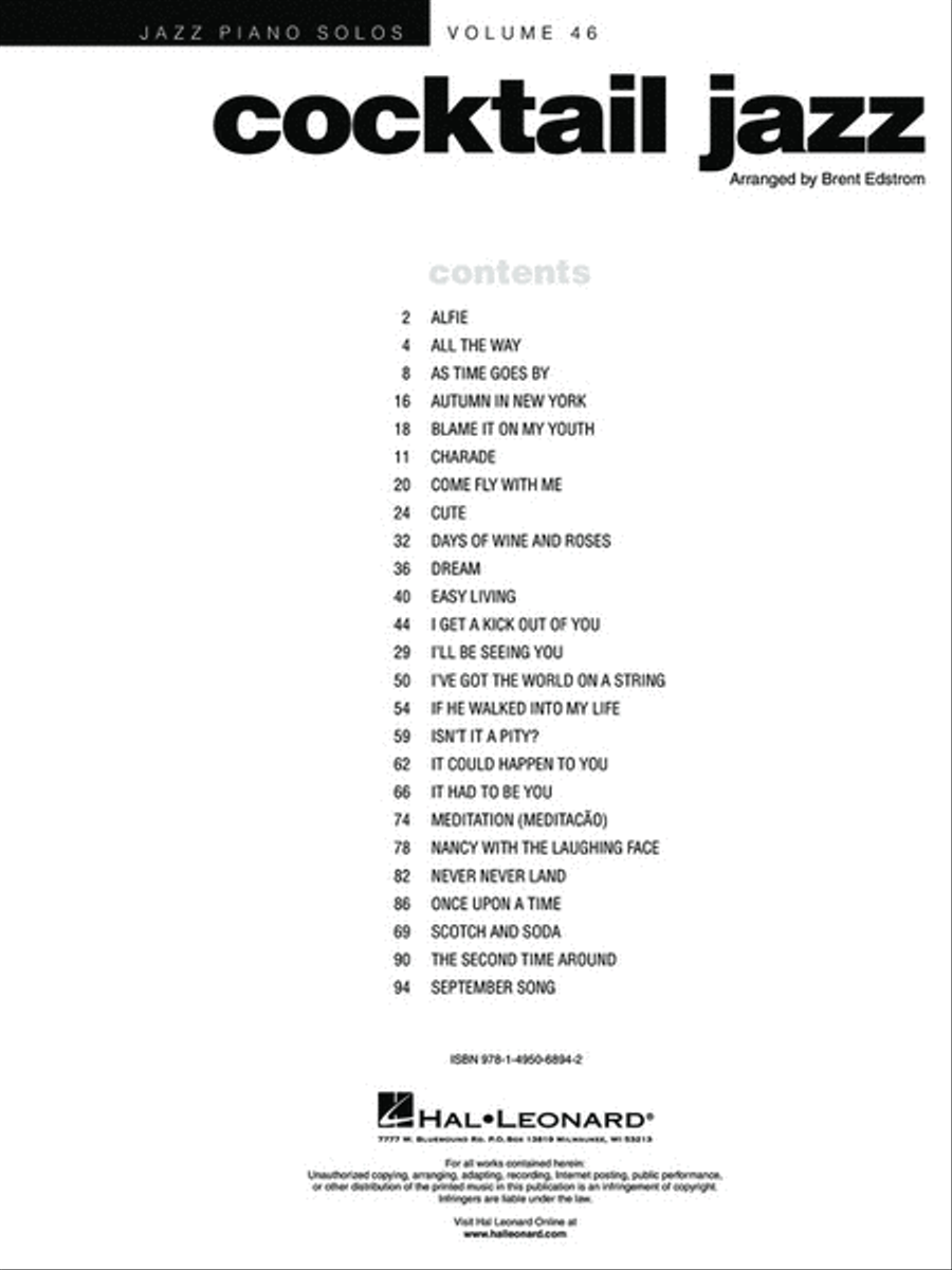 Cocktail Jazz Cocktail Jazz Piano Solo scores gallery preview page 2