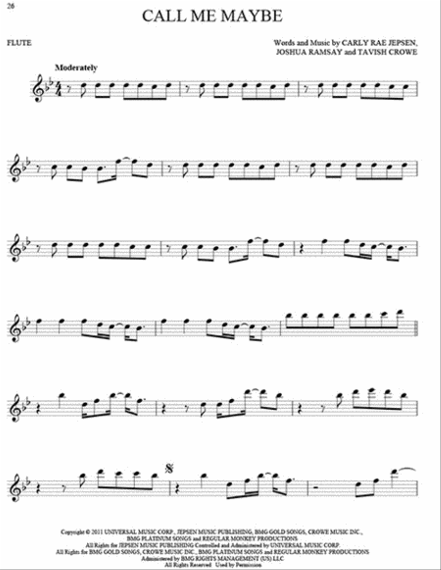 101 Hit Songs 101 Hit Songs Flute Solo scores gallery preview page 3