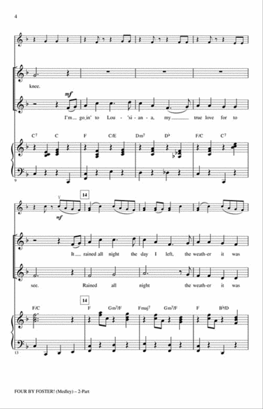 Four by Foster! Choir scores gallery preview page 3