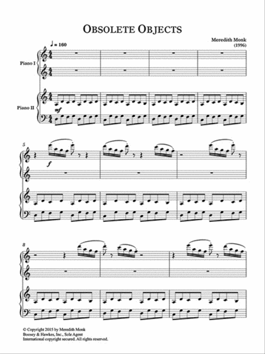Meredith Monk: Piano Album II Piano Solo scores gallery preview page 3