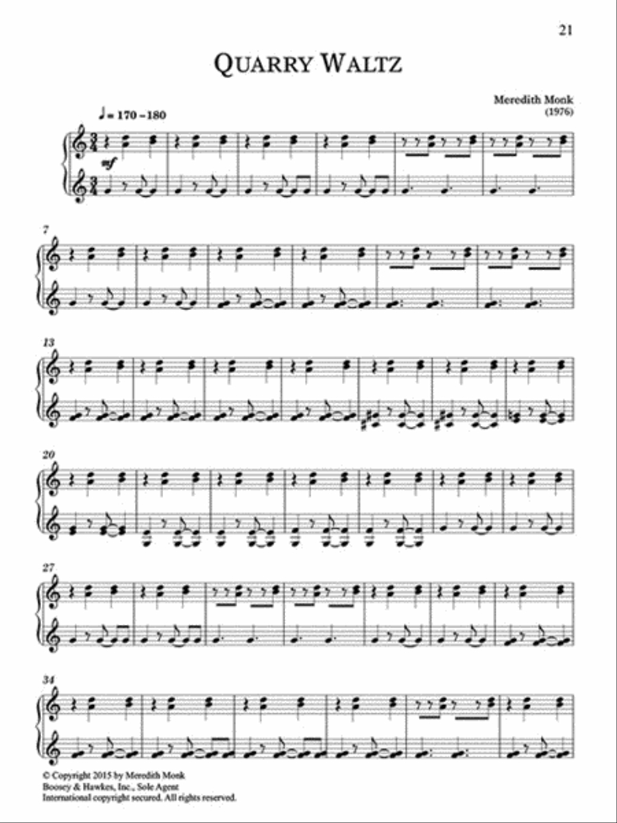 Meredith Monk: Piano Album II Piano Solo scores gallery preview page 4