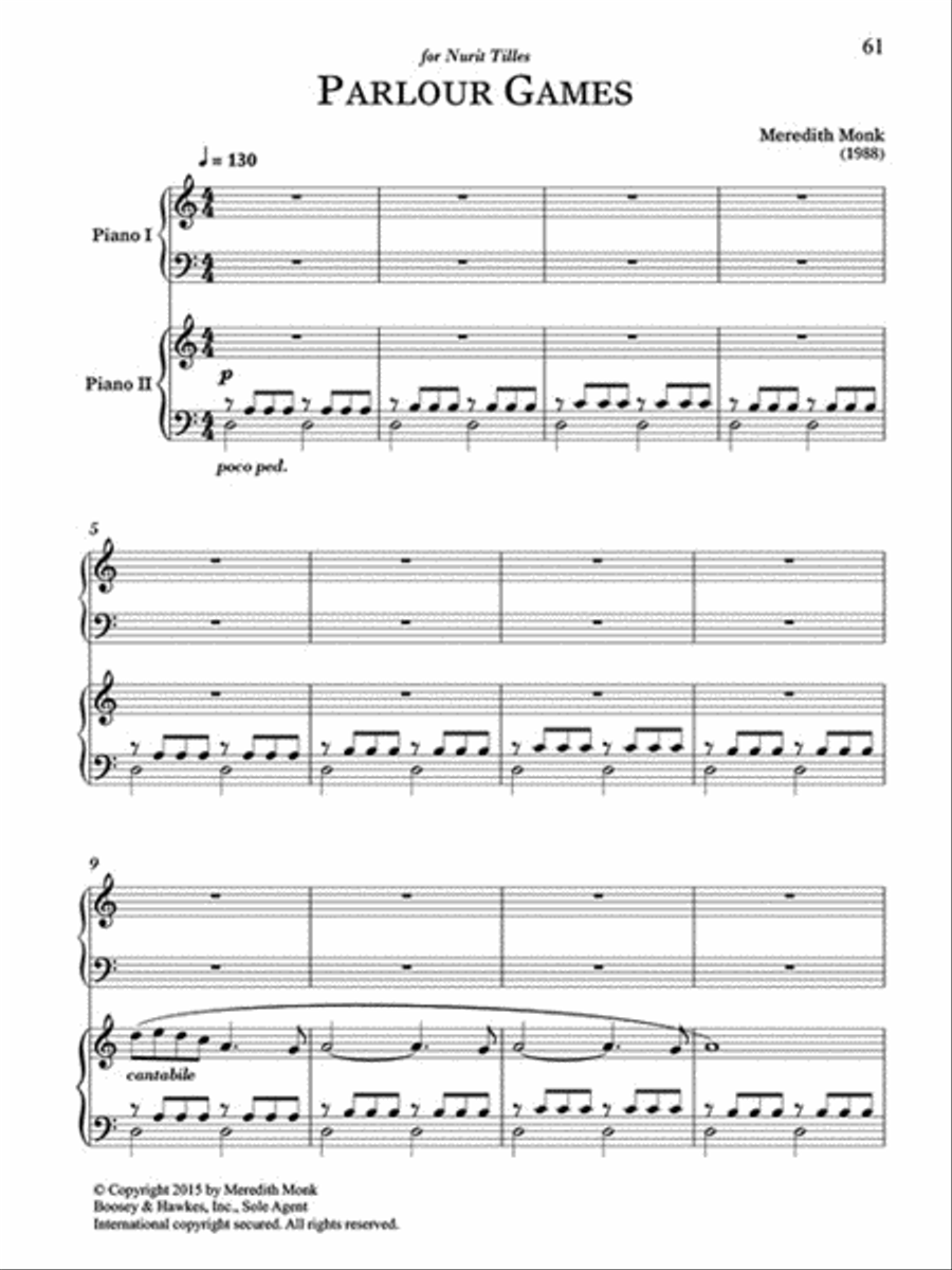 Meredith Monk: Piano Album II Piano Solo scores gallery preview page 5