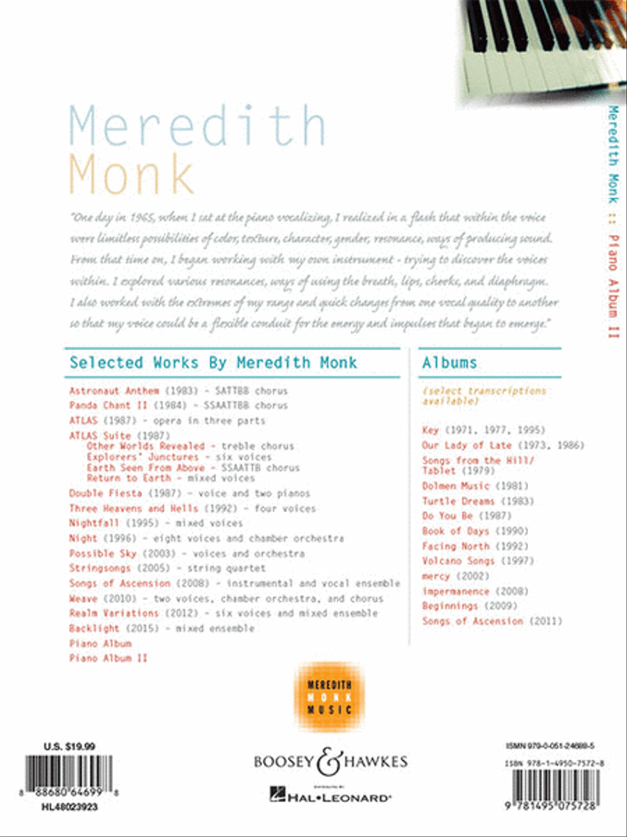 Meredith Monk: Piano Album II Piano Solo scores gallery preview page 6