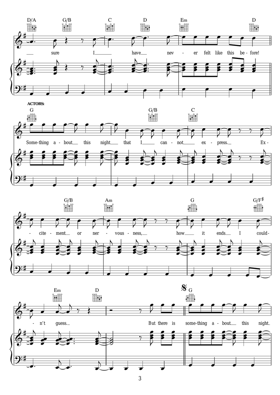 Something About This Night (from Finding Neverland) Piano, Vocal scores gallery preview page 3