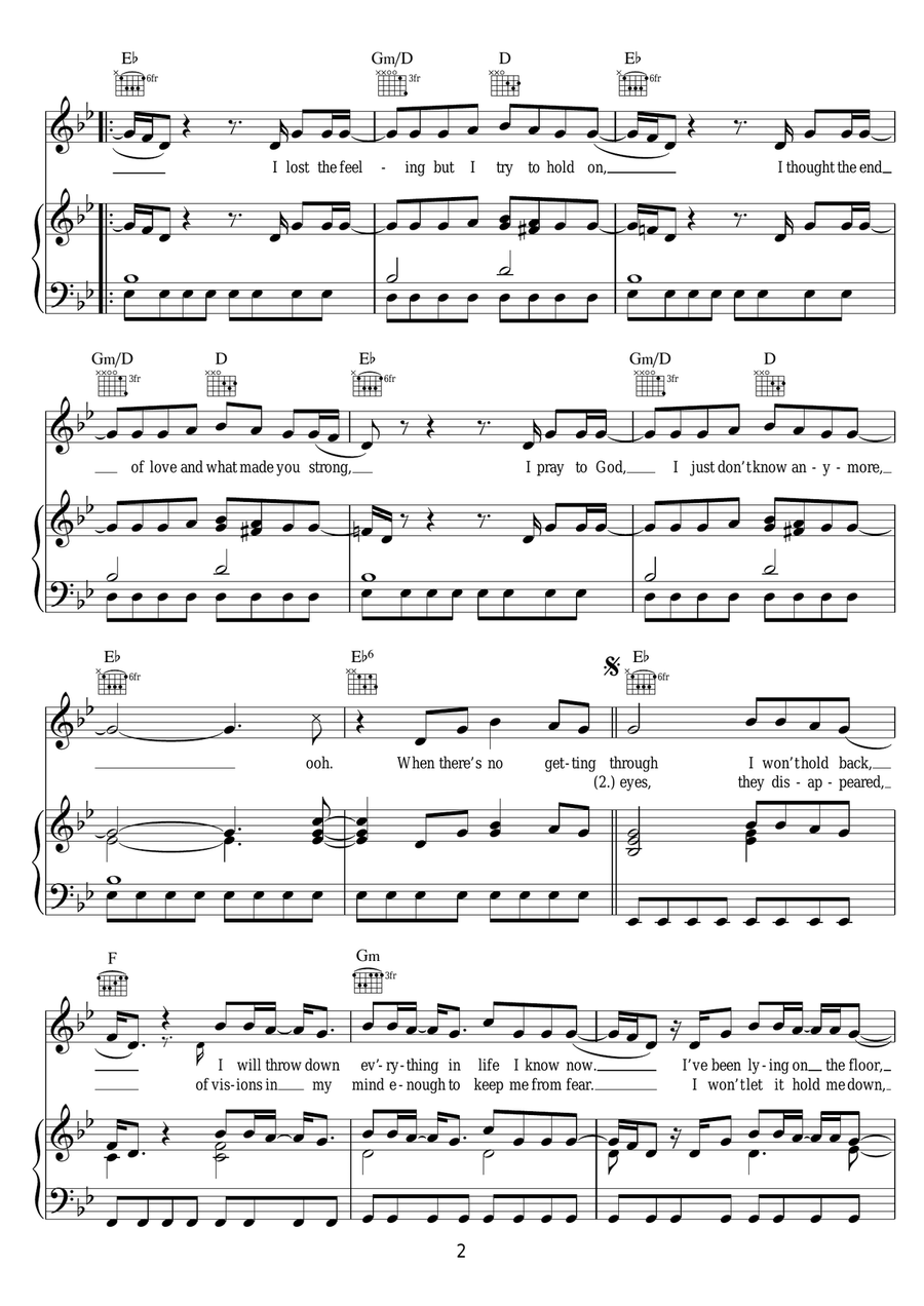 Pray To God (featuring Haim) Piano, Vocal scores gallery preview page 2