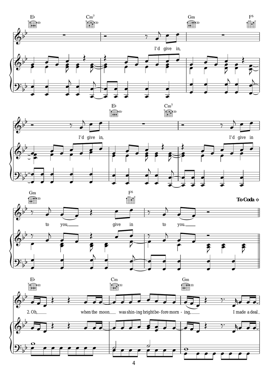 Pray To God (featuring Haim) Piano, Vocal scores gallery preview page 4