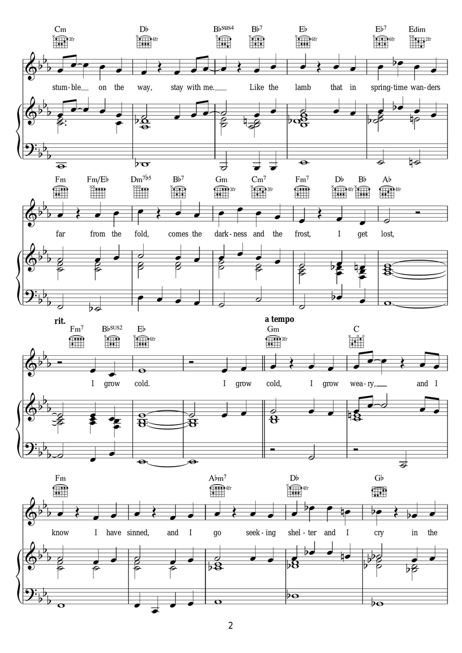 Stay With Me Stay With Me Piano, Vocal scores gallery preview page 2