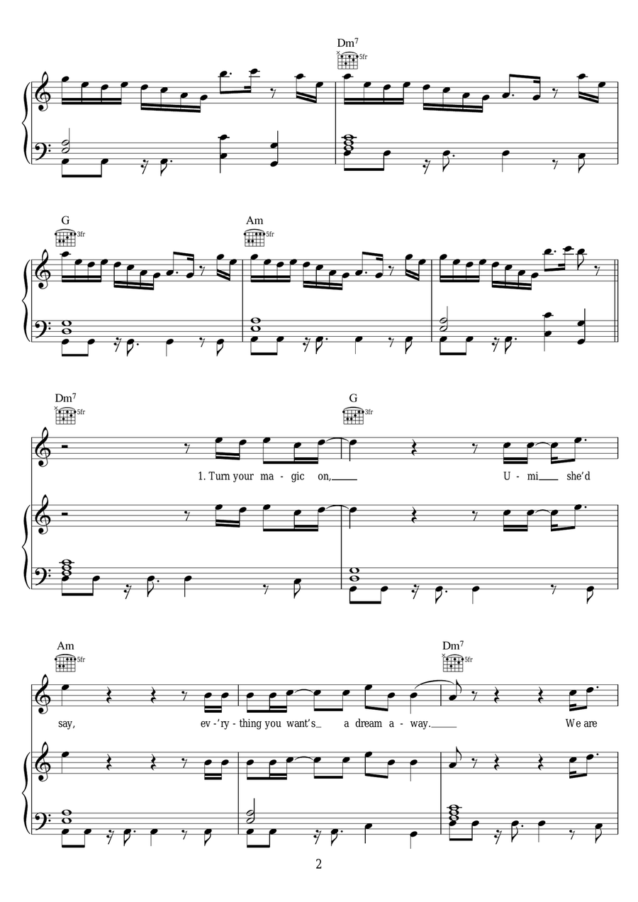 Adventure Of A Lifetime Piano, Vocal scores gallery preview page 2