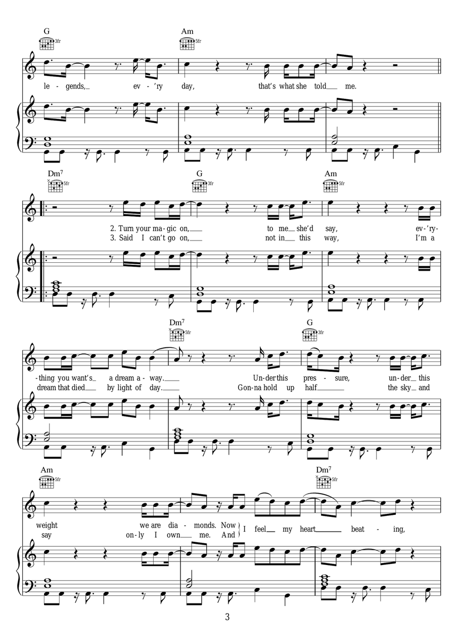Adventure Of A Lifetime Piano, Vocal scores gallery preview page 3