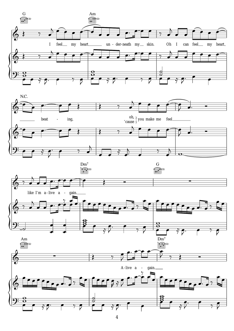 Adventure Of A Lifetime Piano, Vocal scores gallery preview page 4