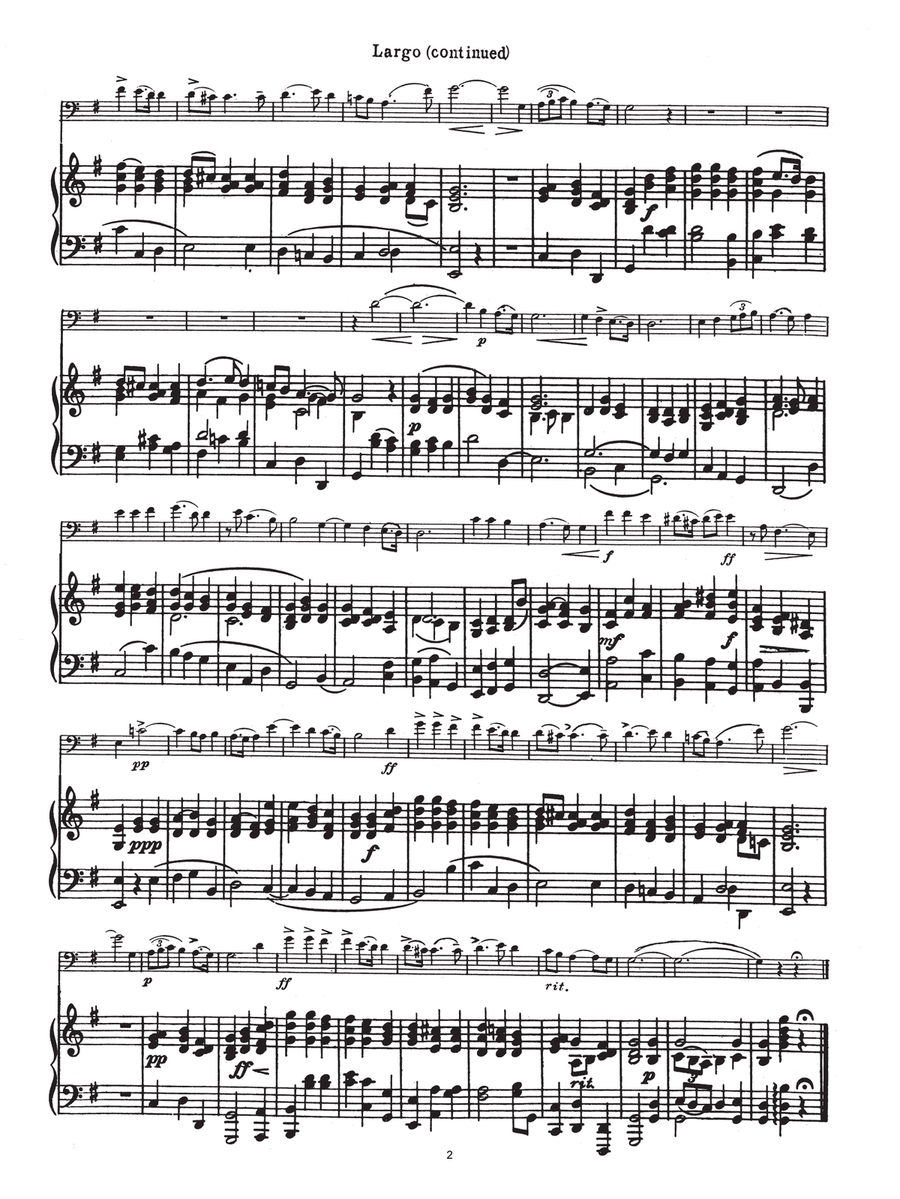 Largo In G Largo In G Cello Solo scores gallery preview page 2