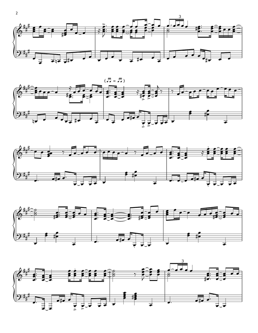 What You Won't Do For Love Piano Solo scores gallery preview page 2