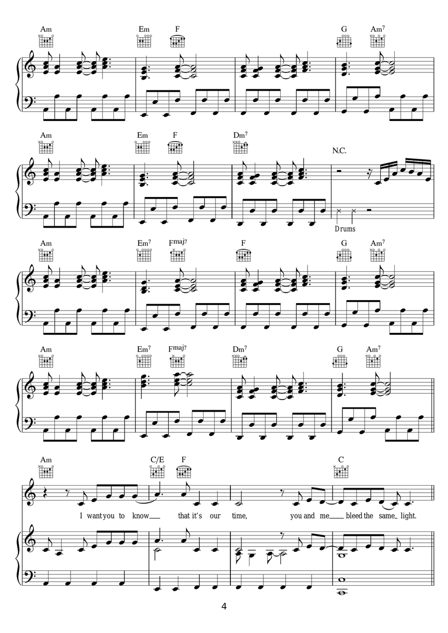 I Want You To Know (featuring Selena Gomez) Piano, Vocal scores gallery preview page 4