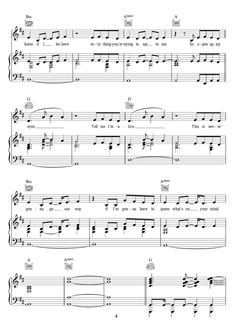 Believe Believe Piano, Vocal scores gallery preview page 4