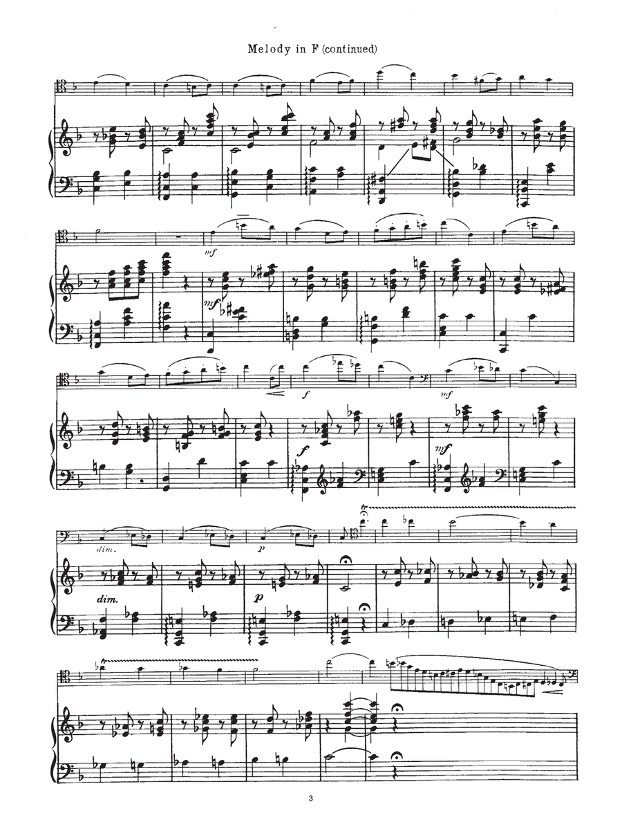 Melody In F Melody In F Cello Solo scores gallery preview page 3