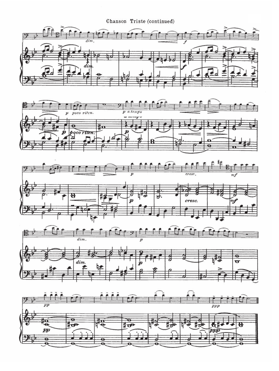 Chanson Triste Chanson Triste Cello Solo scores gallery preview page 2