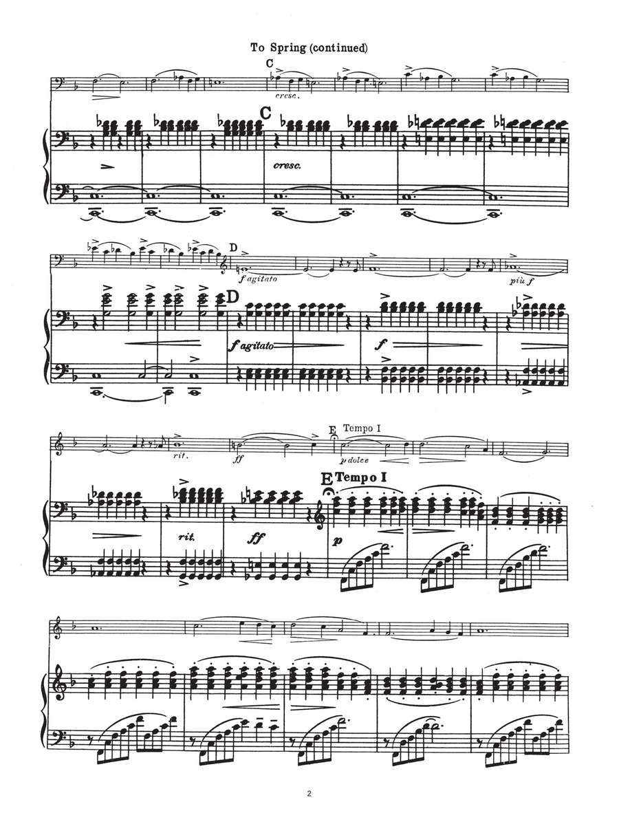 To Spring, Op.43 No.5 To Spring, Op.43 No.5 Cello Solo scores gallery preview page 2