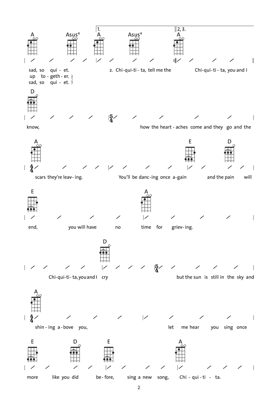 Chiquitita Chiquitita Ukulele scores gallery preview page 2