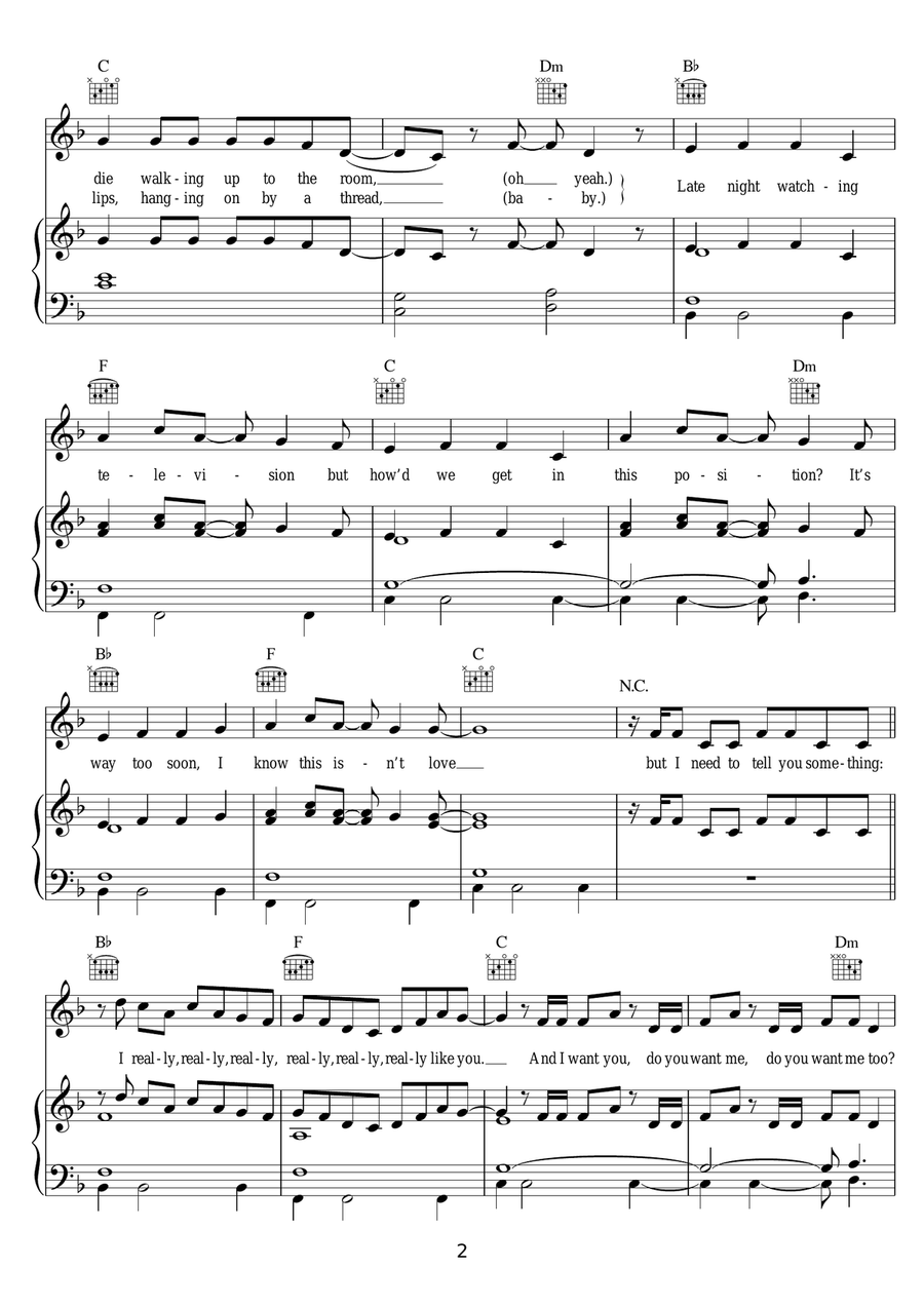 I Really Like You I Really Like You Piano, Vocal scores gallery preview page 2