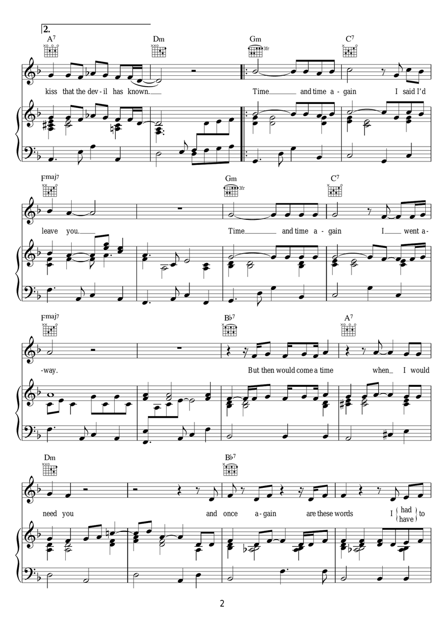 I'm A Fool To Want You I'm A Fool To Want You Piano, Vocal scores gallery preview page 2