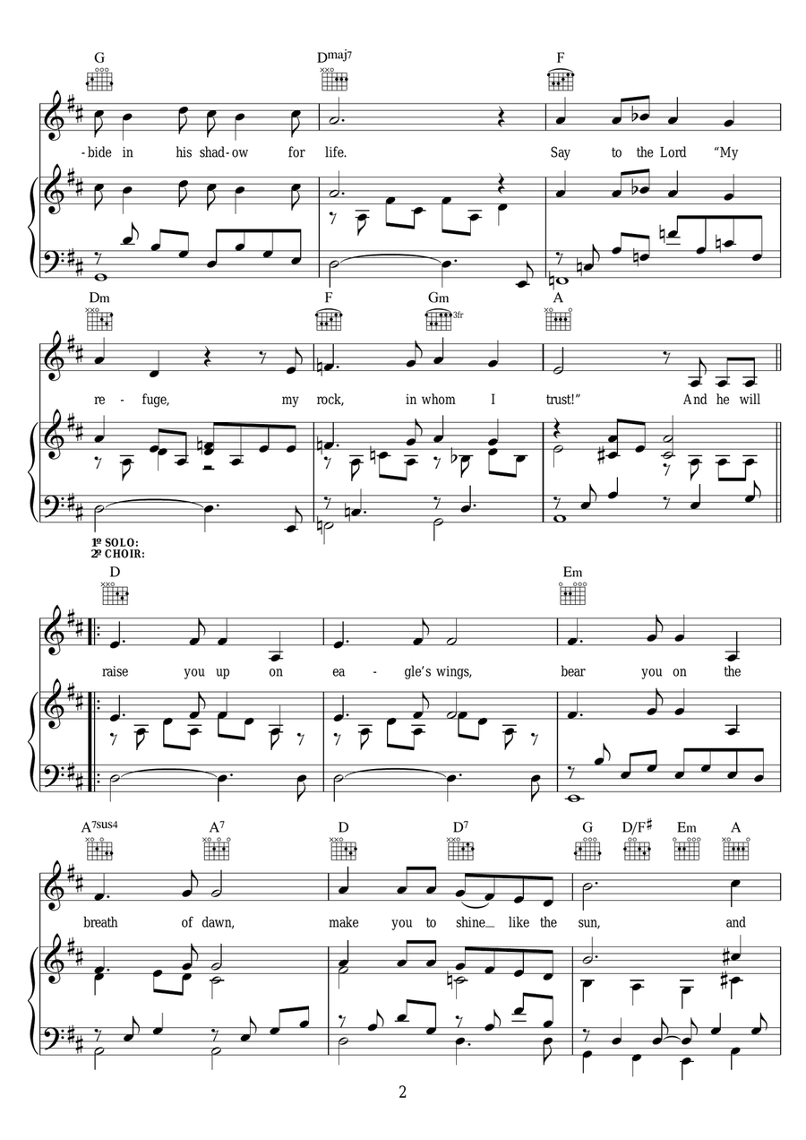 On Eagle's Wings On Eagle's Wings Piano, Vocal scores gallery preview page 2
