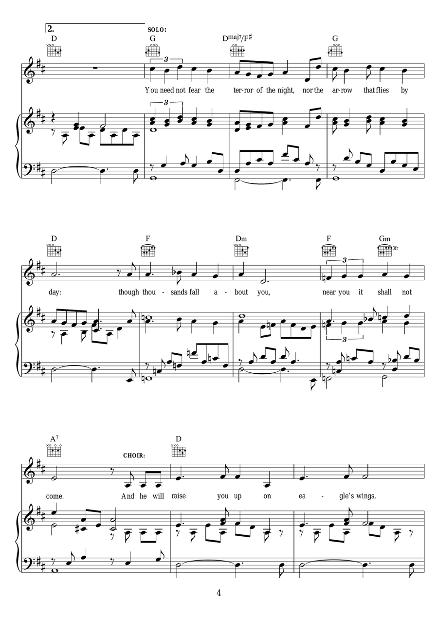 On Eagle's Wings On Eagle's Wings Piano, Vocal scores gallery preview page 4