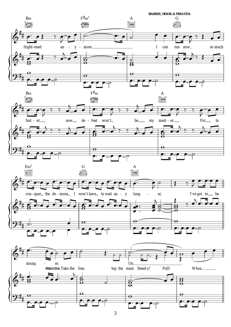 Stronger (from 'Finding Neverland') Piano, Vocal scores gallery preview page 3