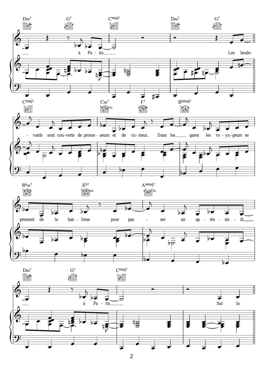 Paris, L'apres-Midi Paris, L'apres-Midi Piano, Vocal scores gallery preview page 2
