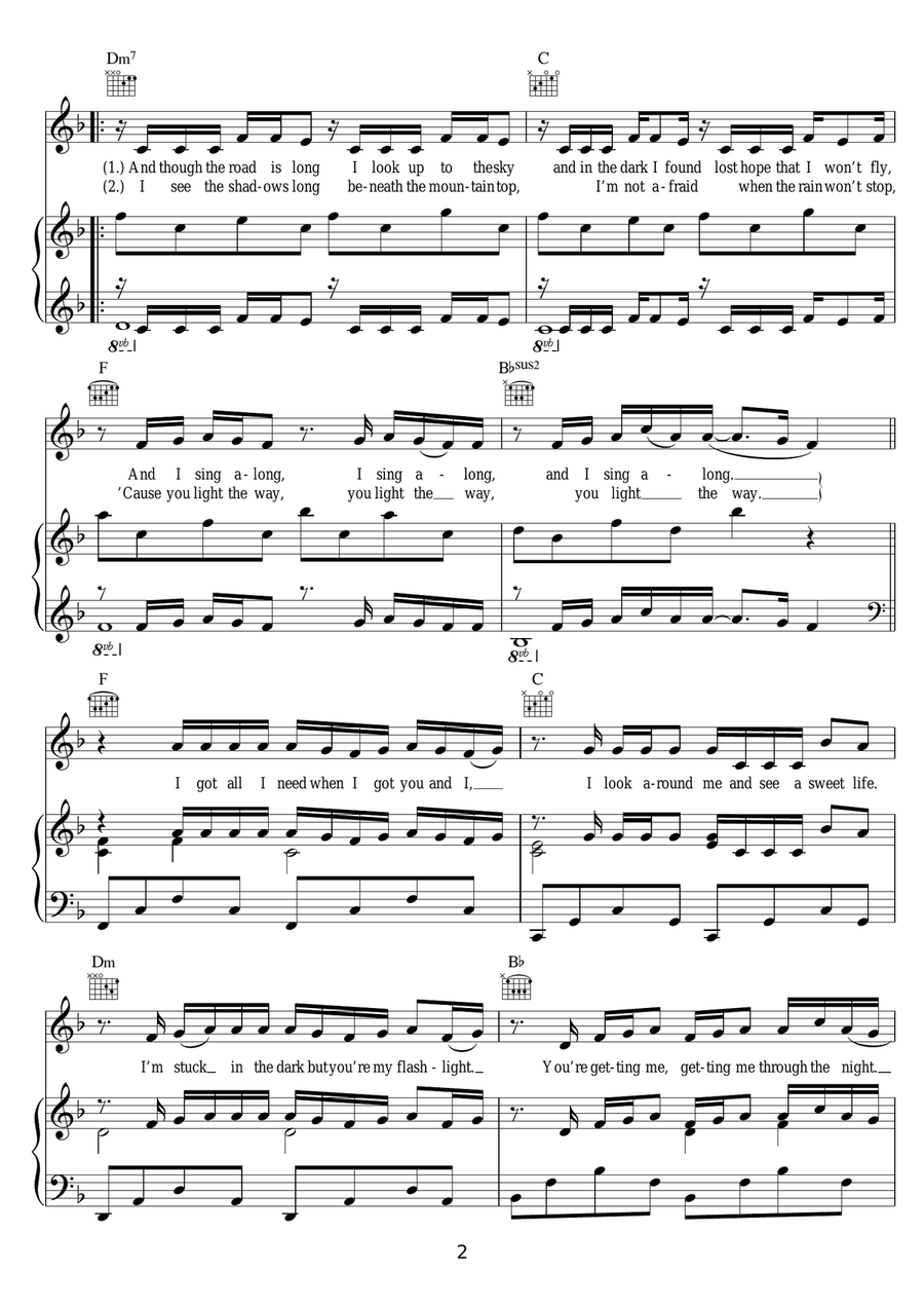 Flashlight (from Pitch Perfect 2) Piano, Vocal scores gallery preview page 2