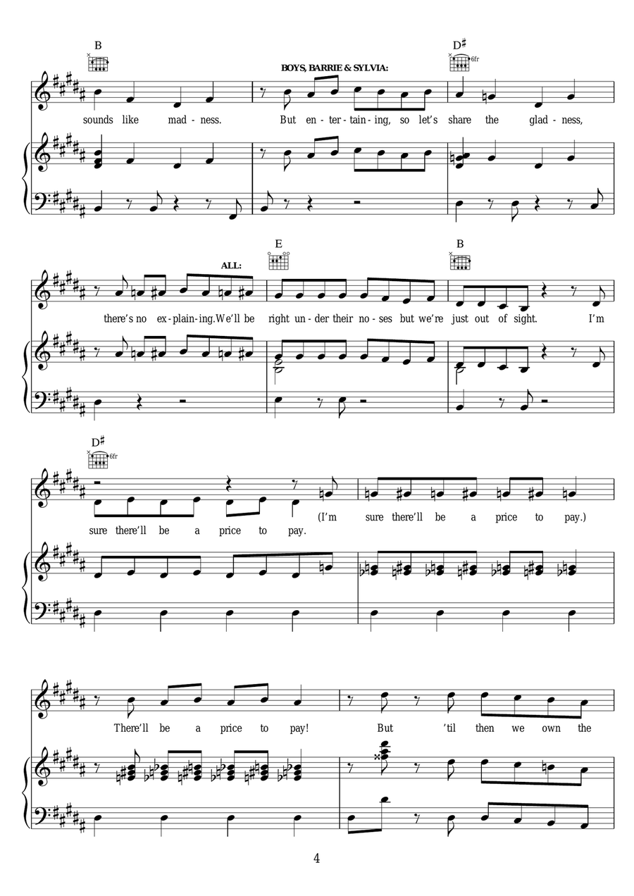 We Own The Night (The Dinner Party) (from 'Finding Neverland') Piano, Vocal scores gallery preview page 4