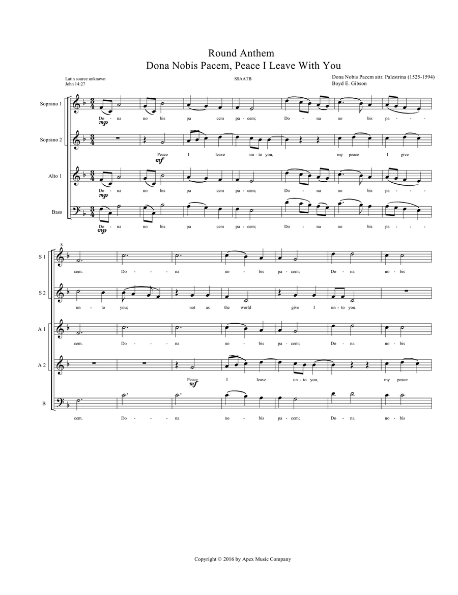 Five Double Rounds for Choir 4-Part scores gallery preview page 6