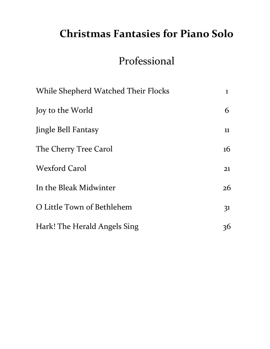 Christmas Fantasies for Piano Solo: Professional Piano Solo scores gallery preview page 3
