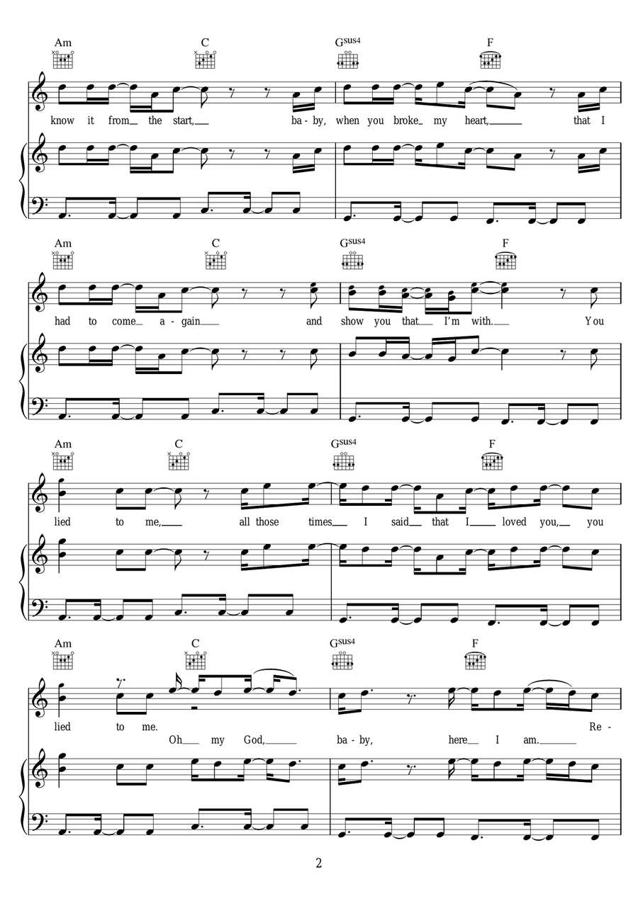 The Mack (featuring Mark Morrison and Fetty Wap) Piano, Vocal scores gallery preview page 2