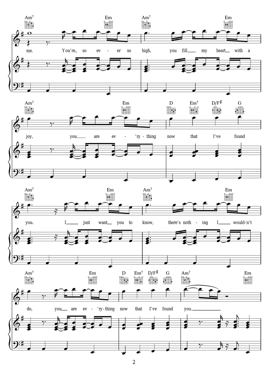 Sunshine (featuring Dan Harkna) Piano, Vocal scores gallery preview page 2
