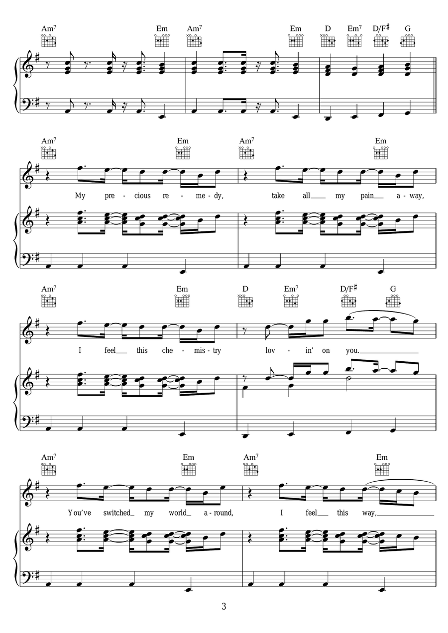 Sunshine (featuring Dan Harkna) Piano, Vocal scores gallery preview page 3