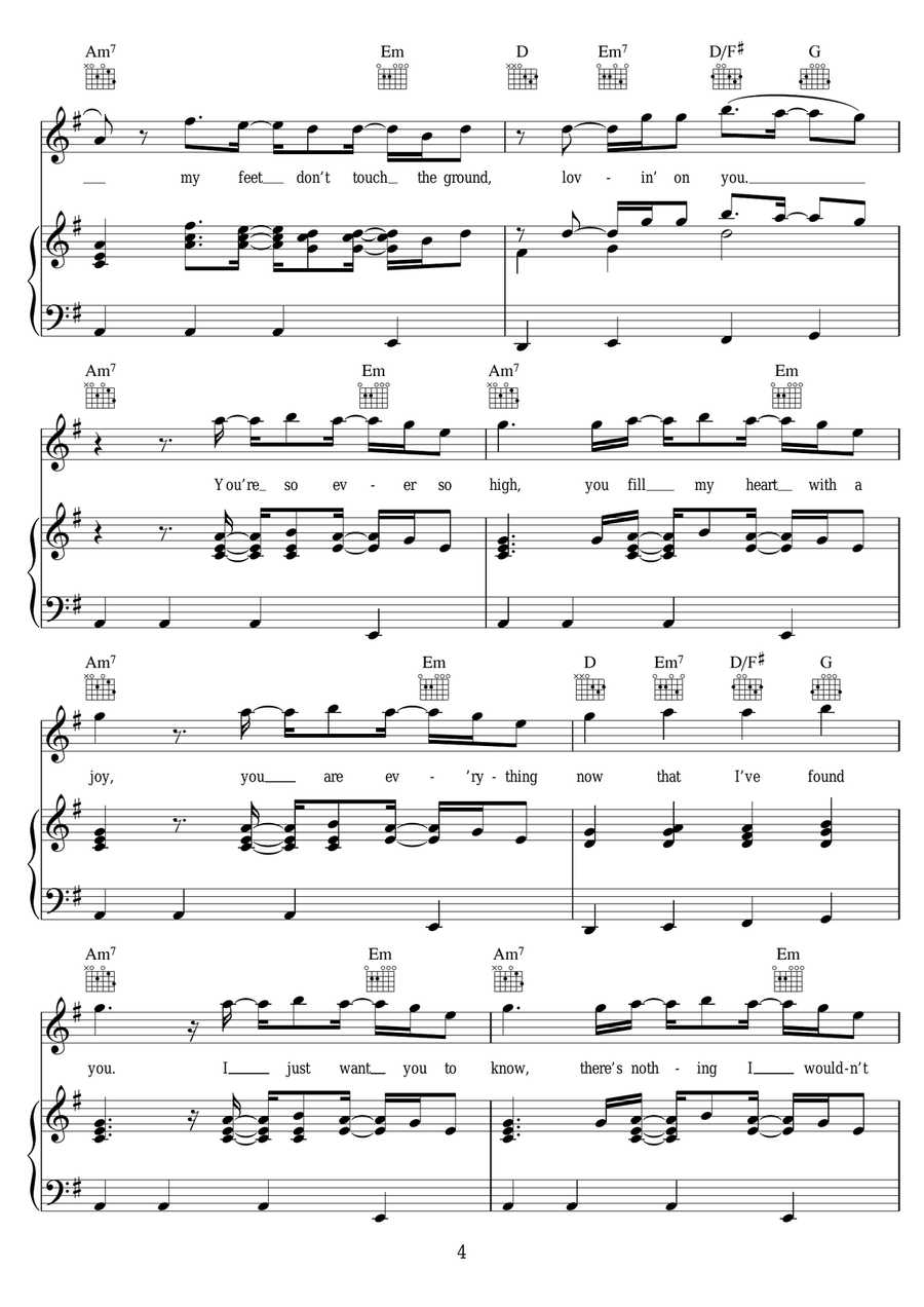 Sunshine (featuring Dan Harkna) Piano, Vocal scores gallery preview page 4