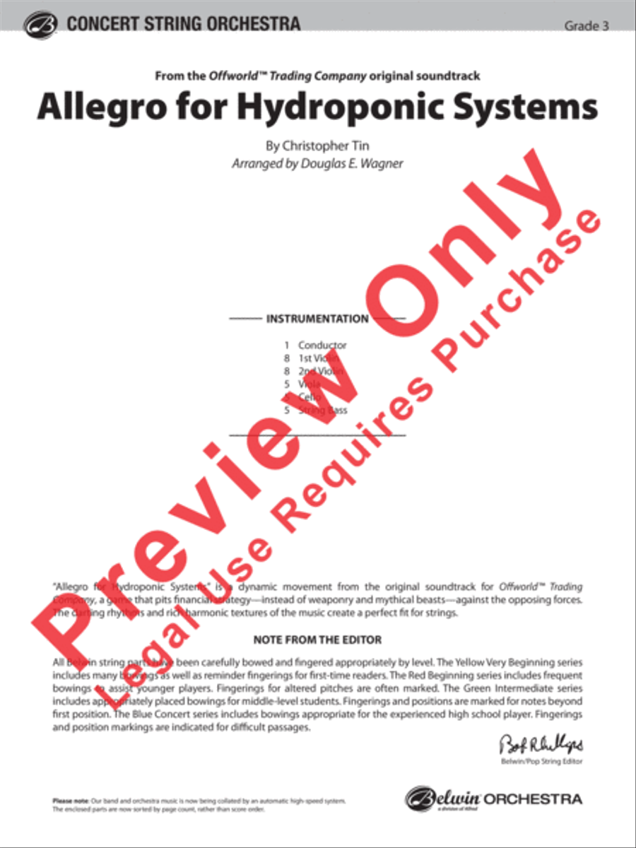 Allegro for Hydroponic Systems String Orchestra scores gallery preview page 2