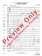 A Child's Lullaby Concert Band scores gallery preview page 3