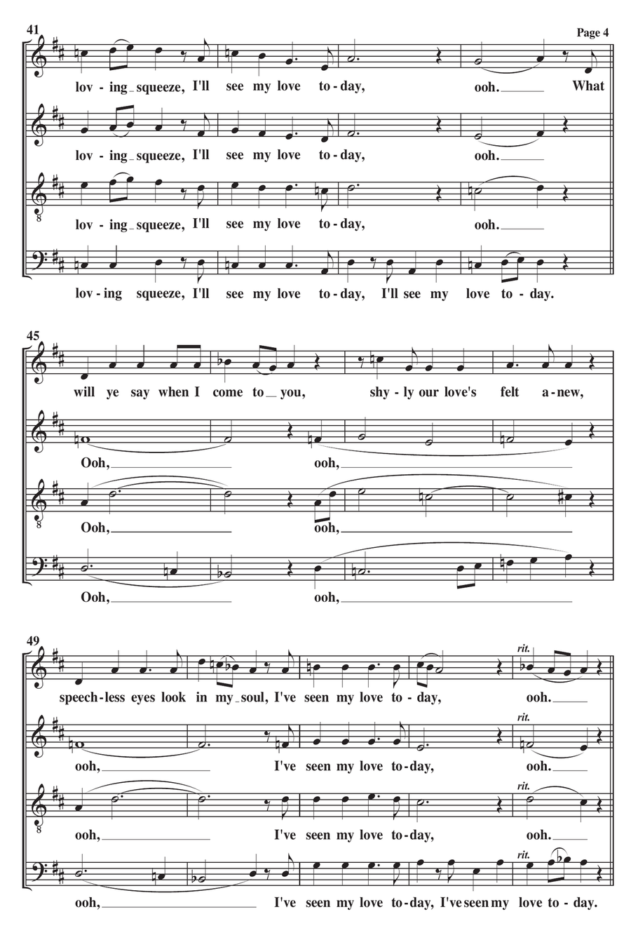 Shell Pink And Ocean Gray A Cappella SATB 4-Part scores gallery preview page 4