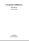 Germaine Tailleferre: Intermezzo for two pianos