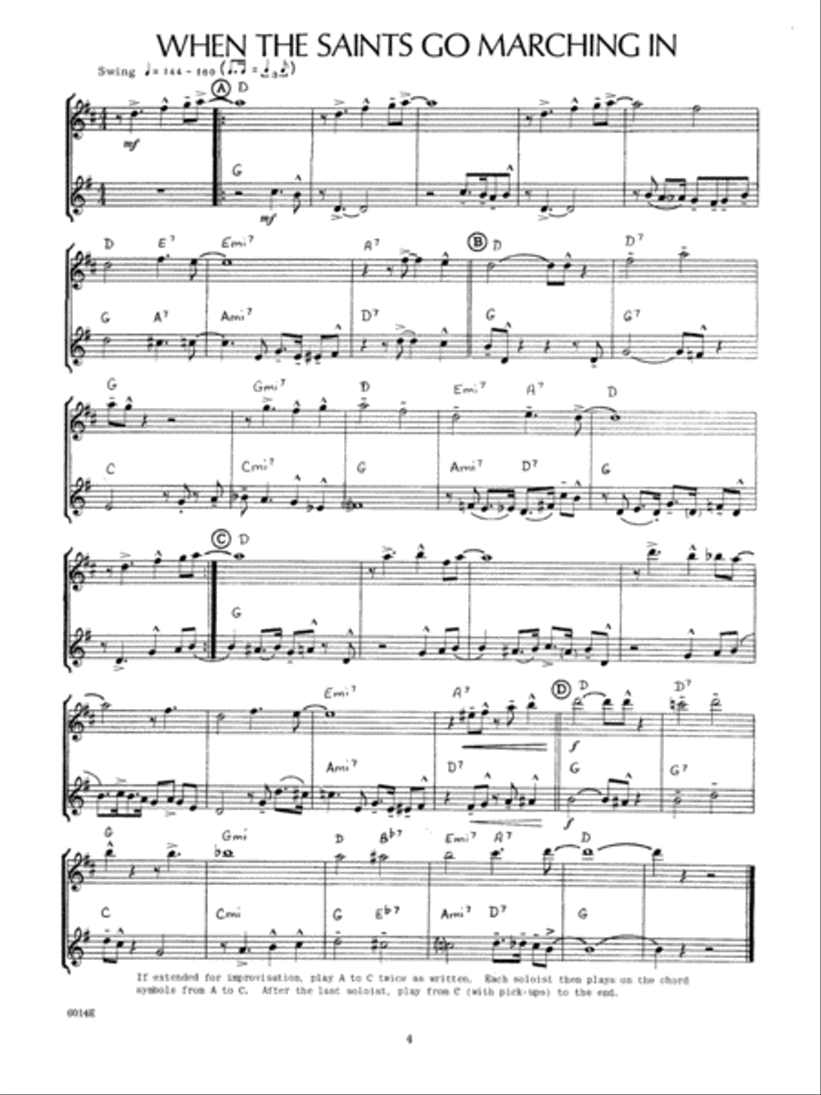 14 Jazz-Rock Duets (alto & tenor sax) Tenor Saxophone scores gallery preview page 5