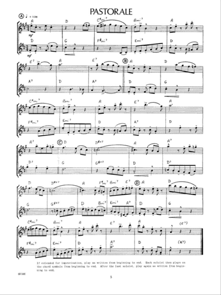 14 Jazz-Rock Duets (alto & tenor sax) Tenor Saxophone scores gallery preview page 6