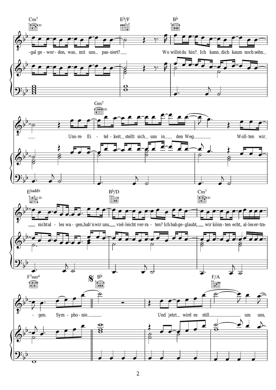 Symphonie Symphonie Piano, Vocal scores gallery preview page 2