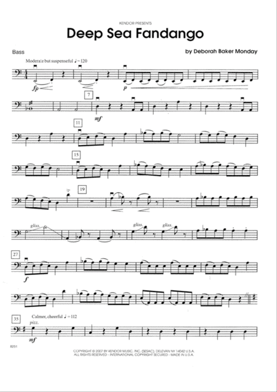 Deep Sea Fandango - Bass Part scores gallery preview page 1