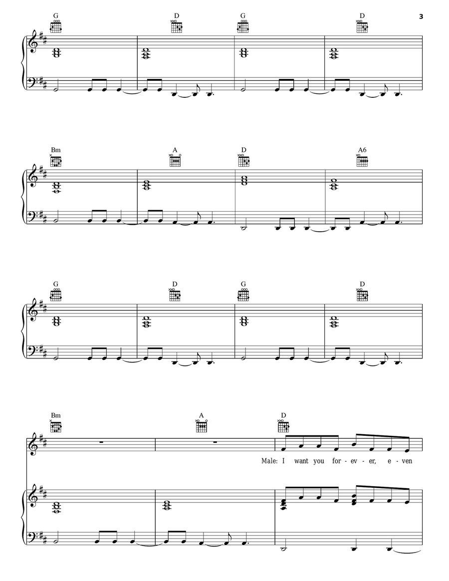 Bad Things Piano, Vocal, Guitar scores gallery preview page 3